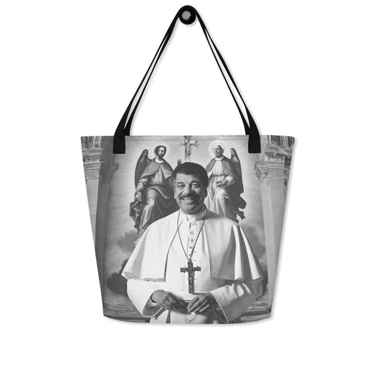 Pope Neil deGrasse Tyson - Not the Pope Large Tote Bag
