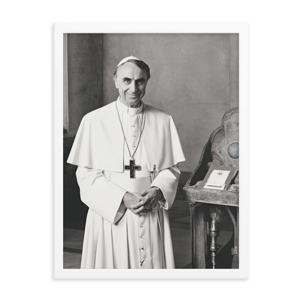 Pope Carl Sagan - Not the Pope Framed Poster