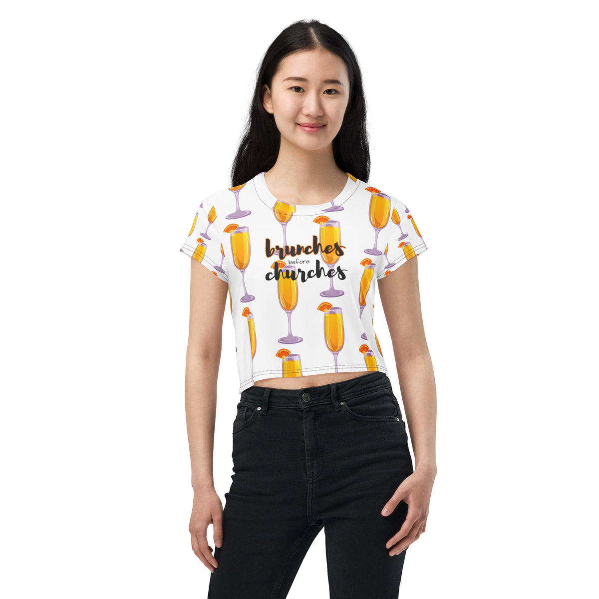 Brunches Before Churches - Crop Tee