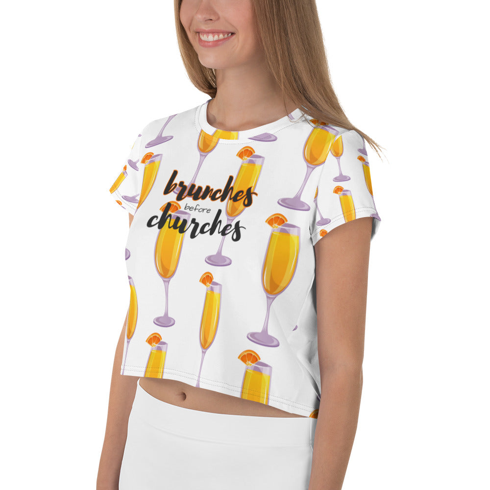 Brunches Before Churches - Crop Tee