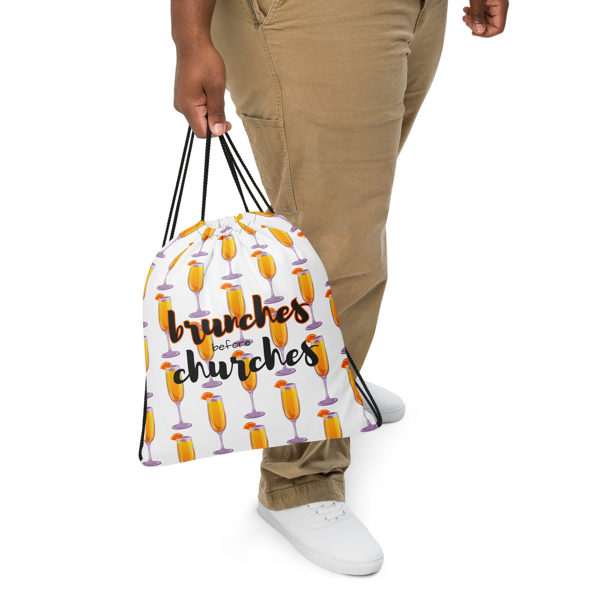 Brunches Before Churches - Drawstring Bag