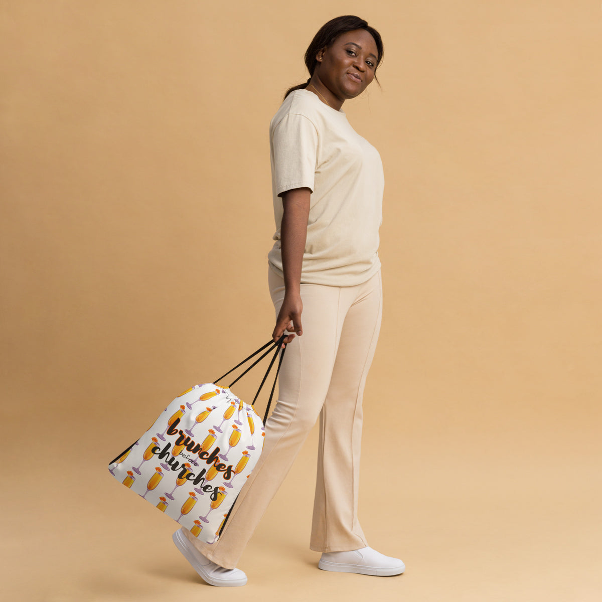 Brunches Before Churches - Drawstring Bag