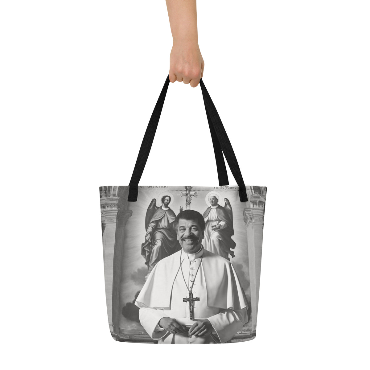 Pope Neil deGrasse Tyson - Not the Pope Large Tote Bag
