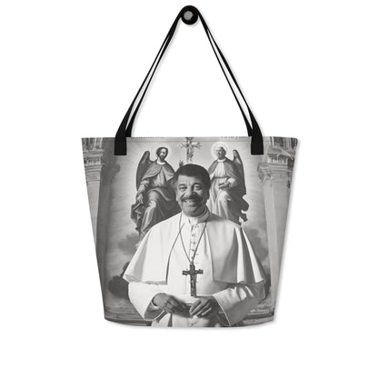 Pope Neil deGrasse Tyson - Not the Pope Large Tote Bag