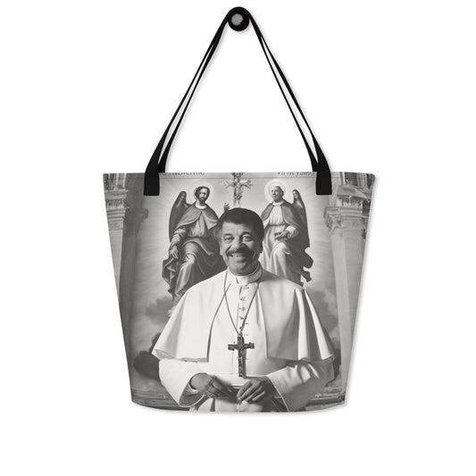 Pope Neil deGrasse Tyson - Not the Pope Large Tote Bag