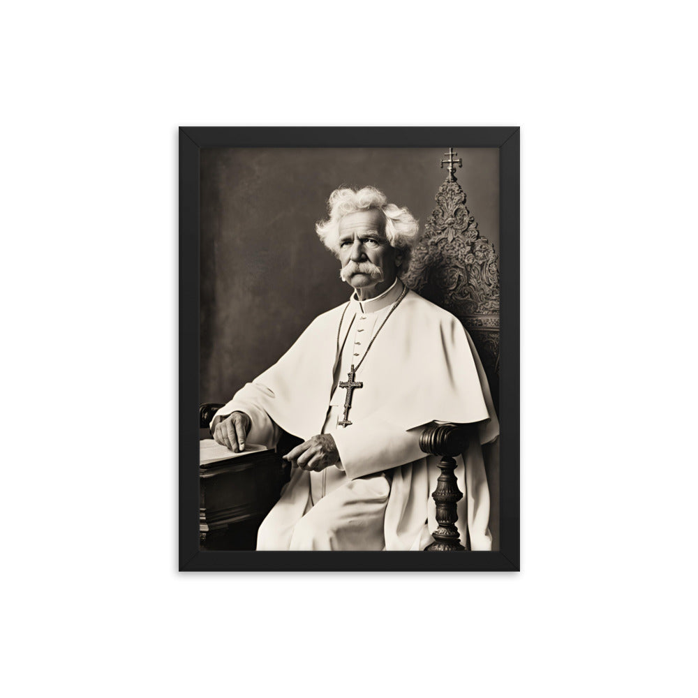 Pope Mark Twain - Not the Pope Framed Poster