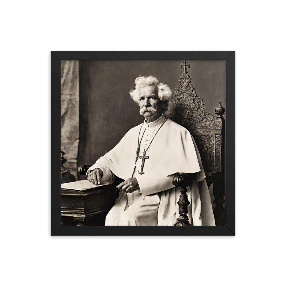 Pope Mark Twain - Not the Pope Framed Poster