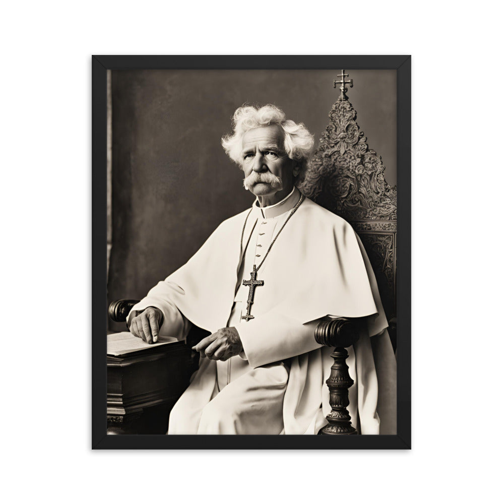 Pope Mark Twain - Not the Pope Framed Poster