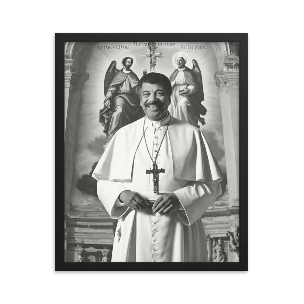 Pope Neil deGrasse Tyson - Not the Pope Framed poster
