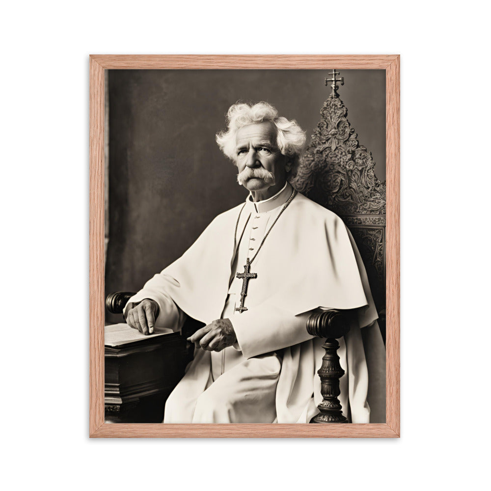 Pope Mark Twain - Not the Pope Framed Poster