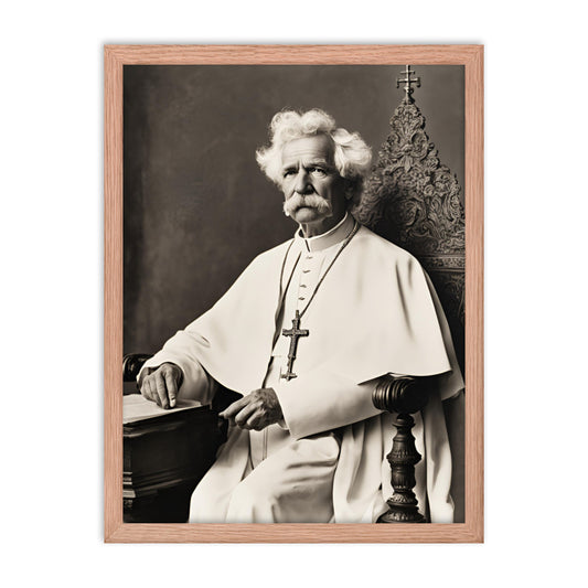 Pope Mark Twain - Not the Pope Framed Poster