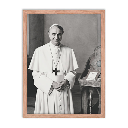 Pope Carl Sagan - Not the Pope Framed Poster