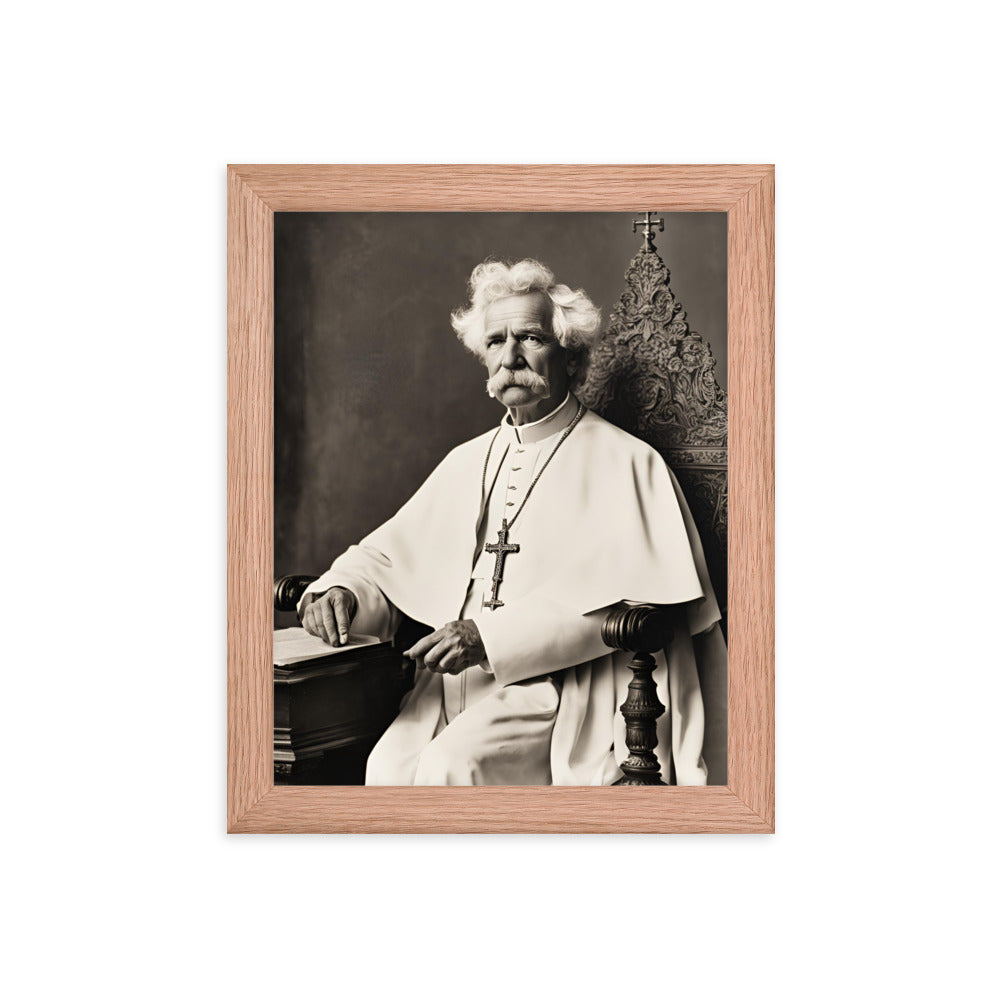 Pope Mark Twain - Not the Pope Framed Poster