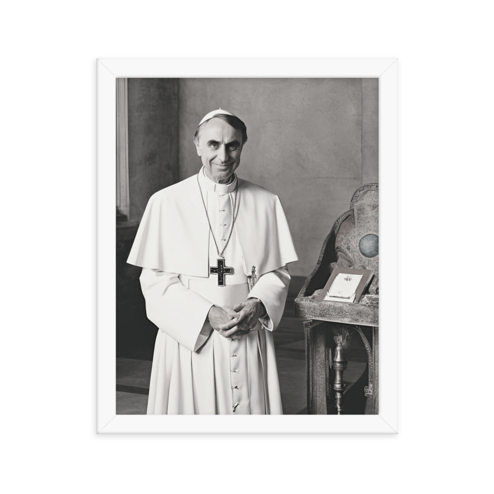 Pope Carl Sagan - Not the Pope Framed Poster