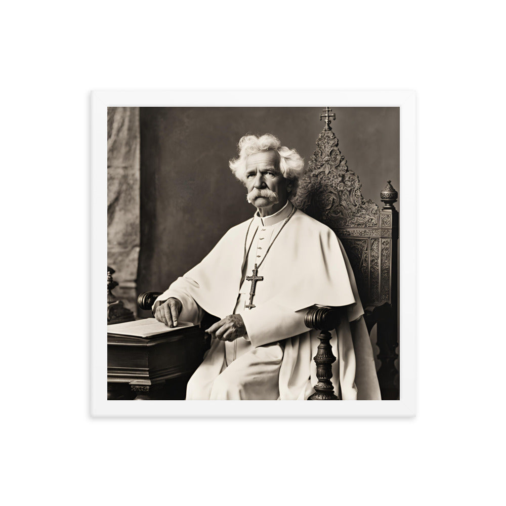 Pope Mark Twain - Not the Pope Framed Poster