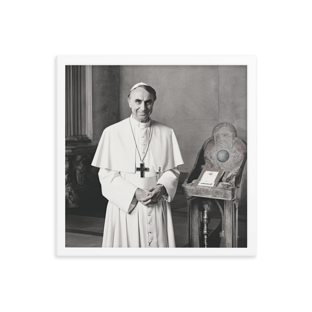 Pope Carl Sagan - Not the Pope Framed Poster