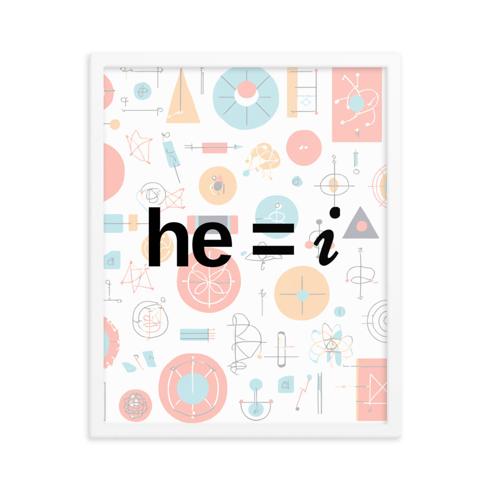 he = i - Framed Poster