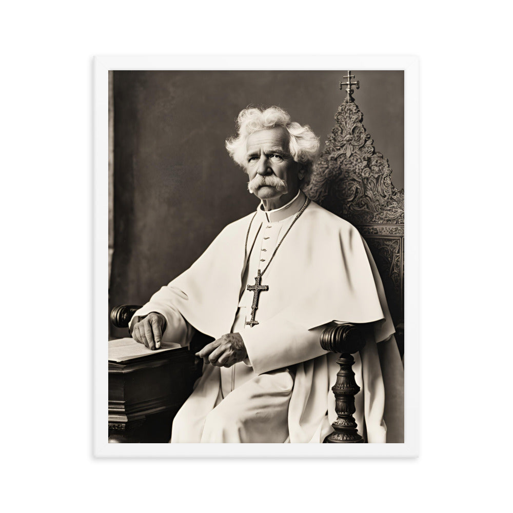 Pope Mark Twain - Not the Pope Framed Poster
