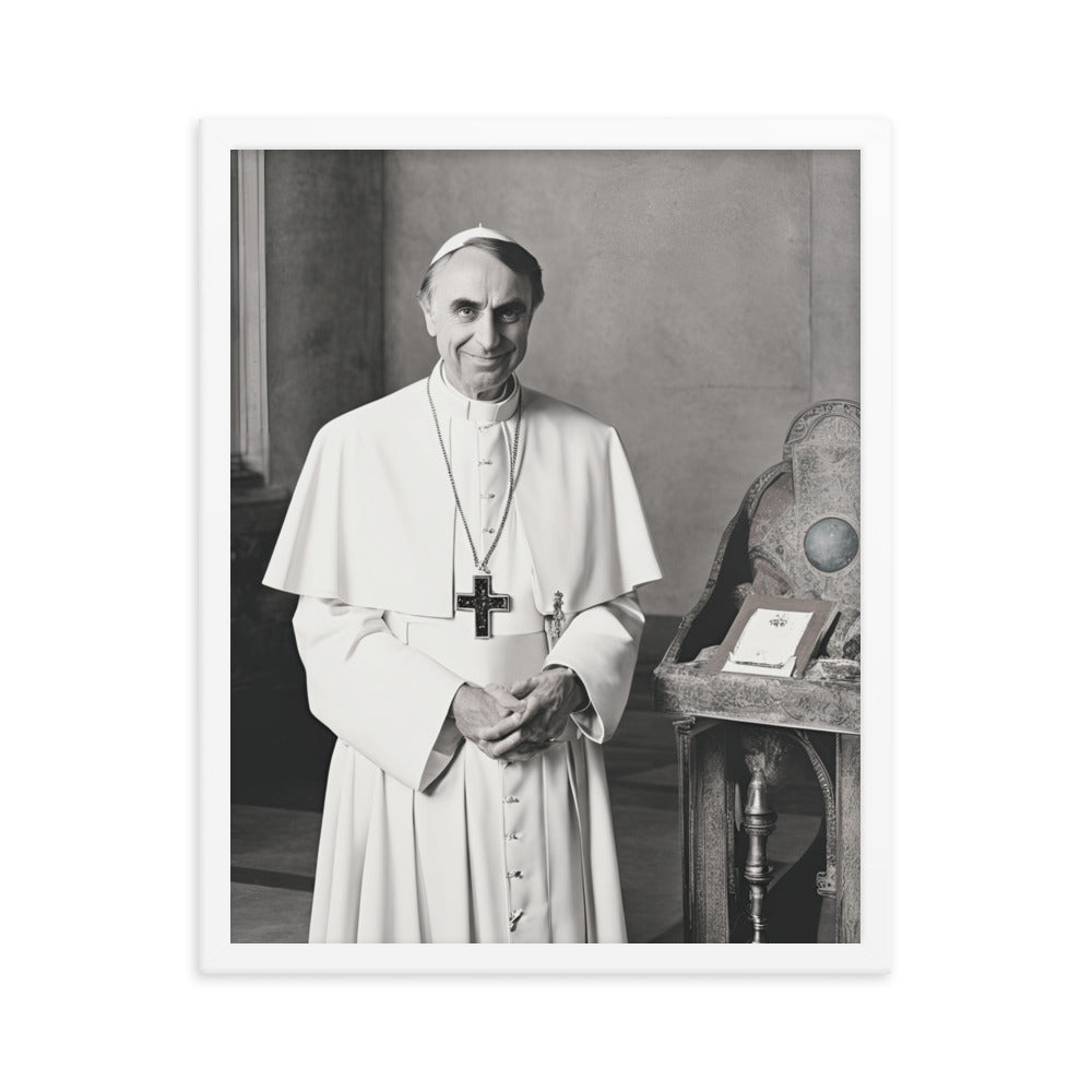 Pope Carl Sagan - Not the Pope Framed Poster