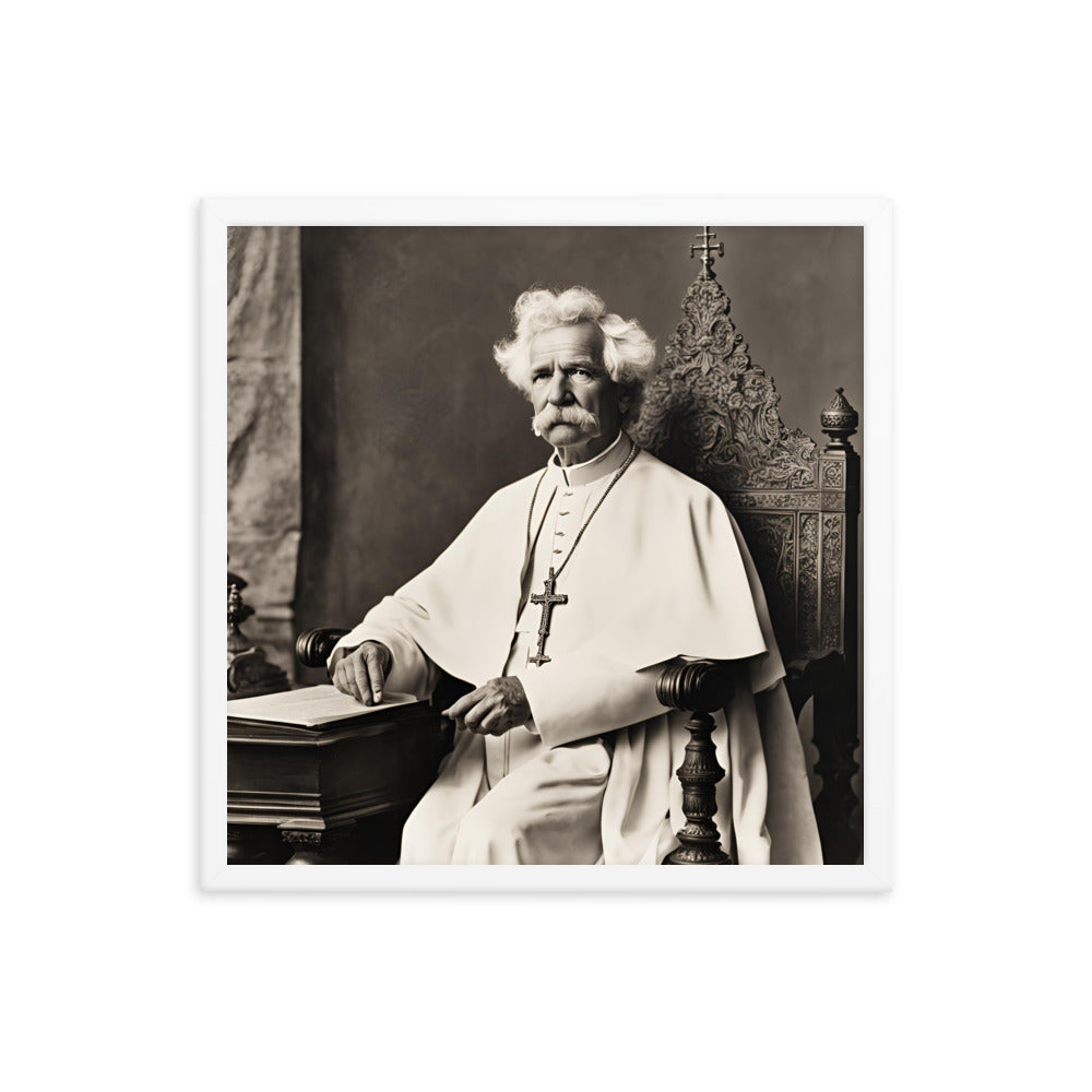 Pope Mark Twain - Not the Pope Framed Poster
