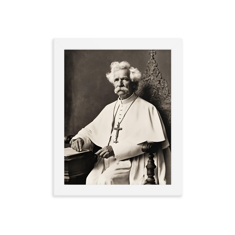 Pope Mark Twain - Not the Pope Framed Poster