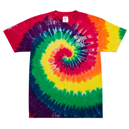 God's Not Real - Oversized Tie-Dye T-Shirt
