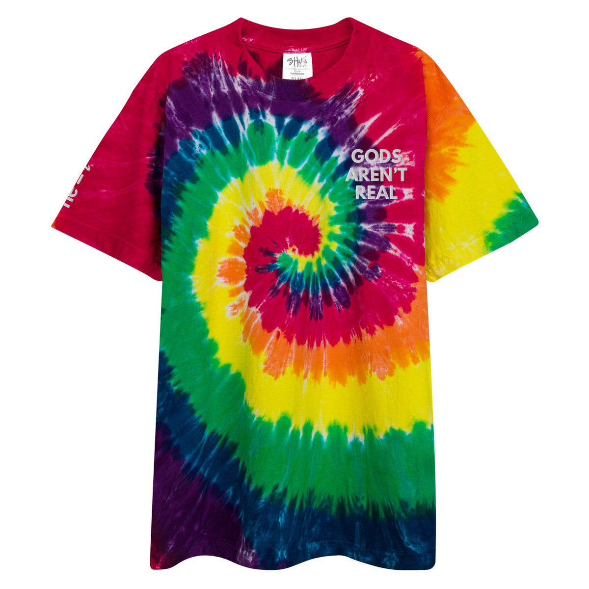Gods Aren't Real - Oversized Tie-Dye Tee