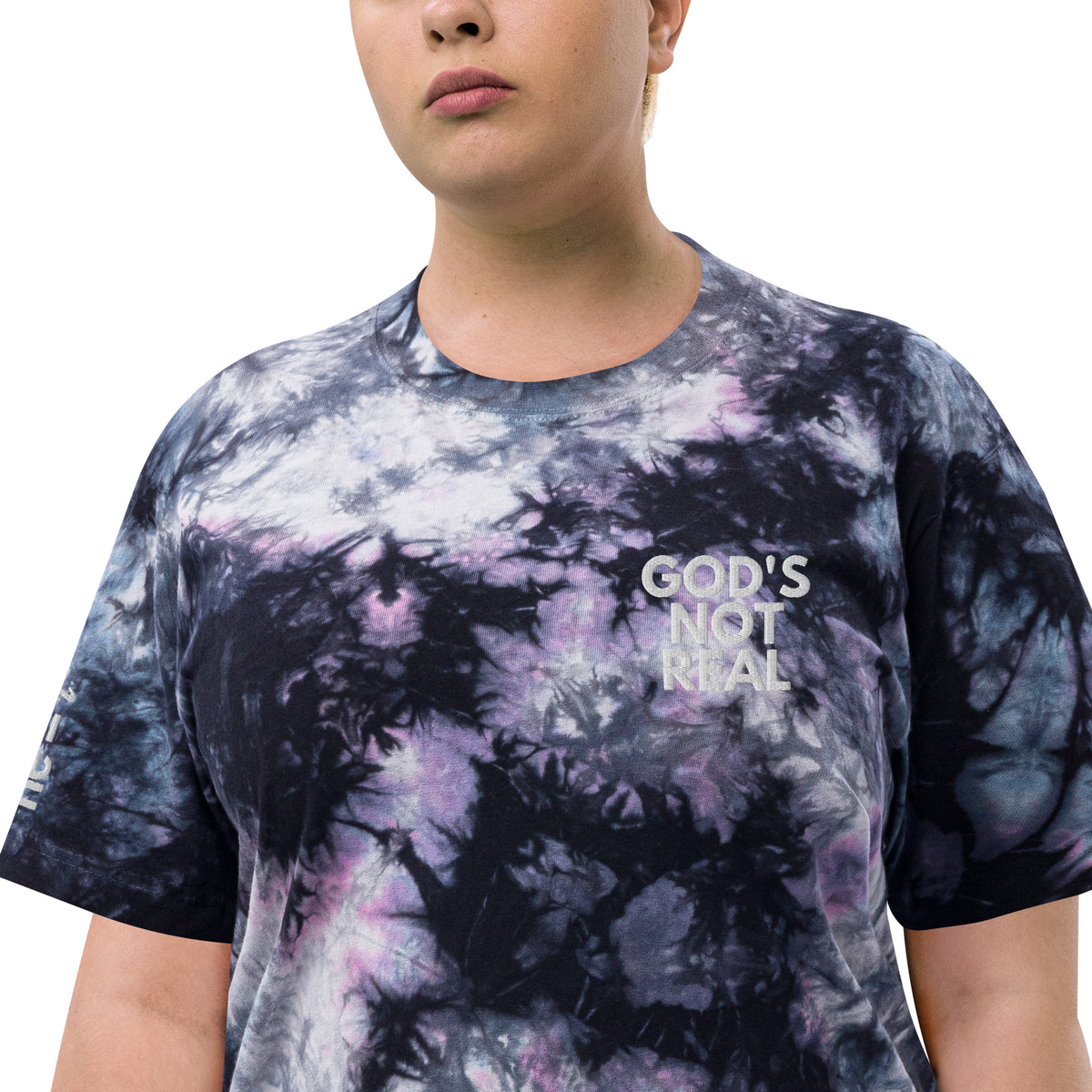 God's Not Real - Oversized Tie-Dye T-Shirt
