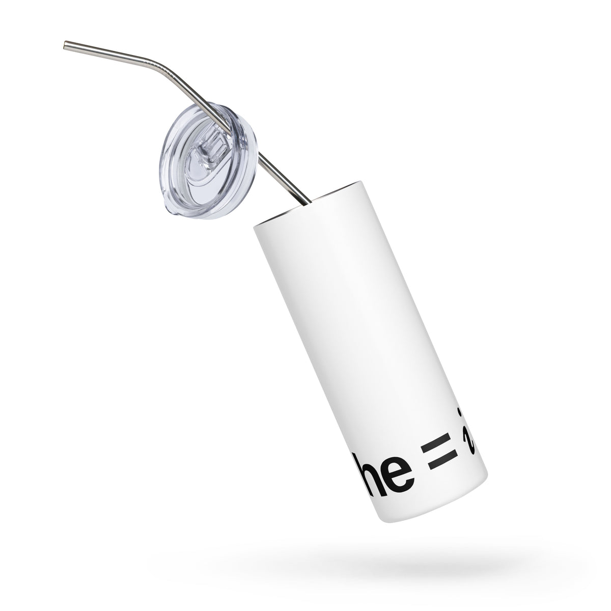 he = i - Stainless Steel Tumbler with Straw