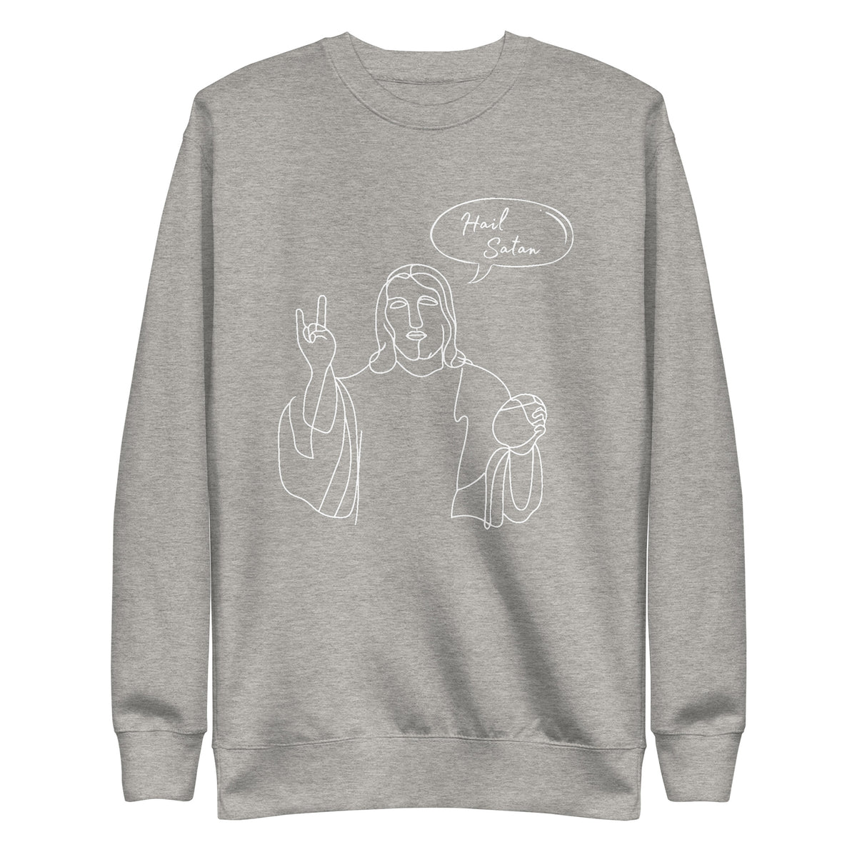 Hail Satan Jesus - Crew Neck Sweatshirt