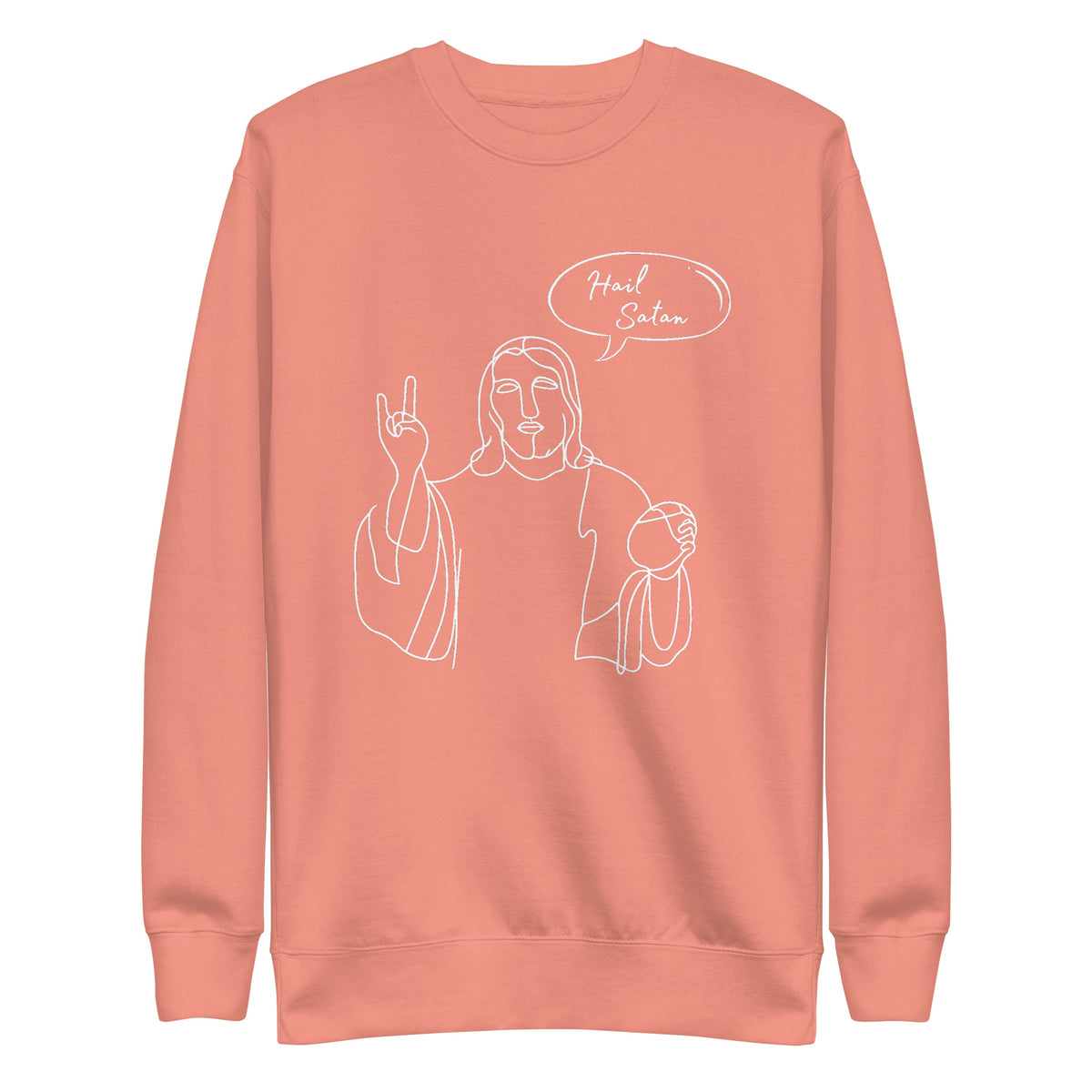 Hail Satan Jesus - Crew Neck Sweatshirt