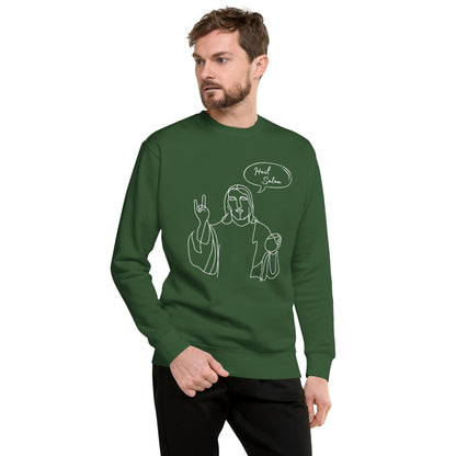 Hail Satan Jesus - Crew Neck Sweatshirt
