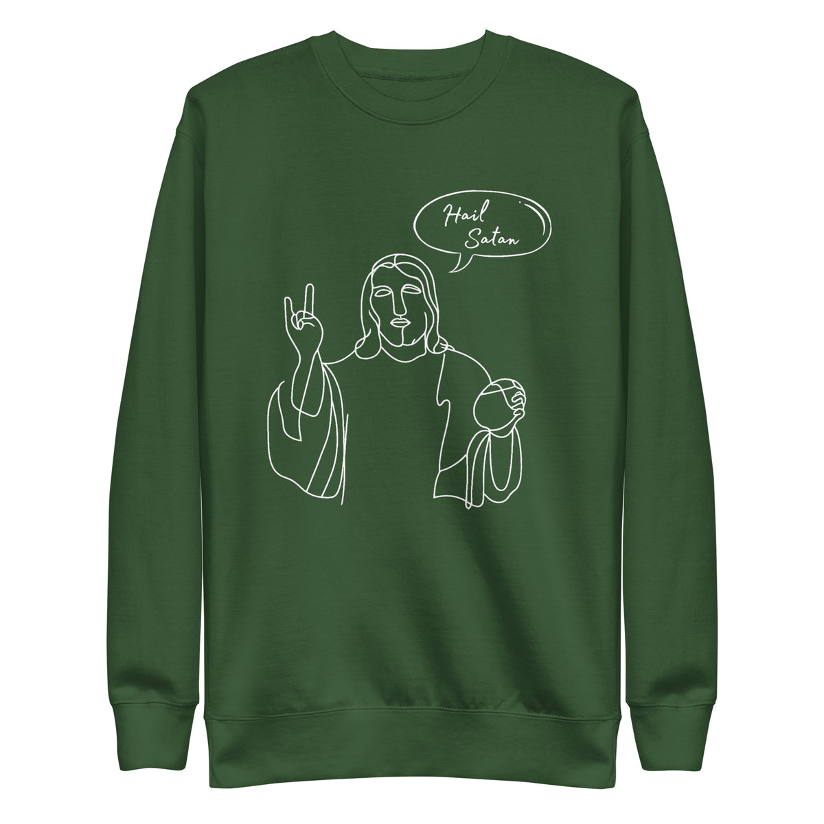 Hail Satan Jesus - Crew Neck Sweatshirt