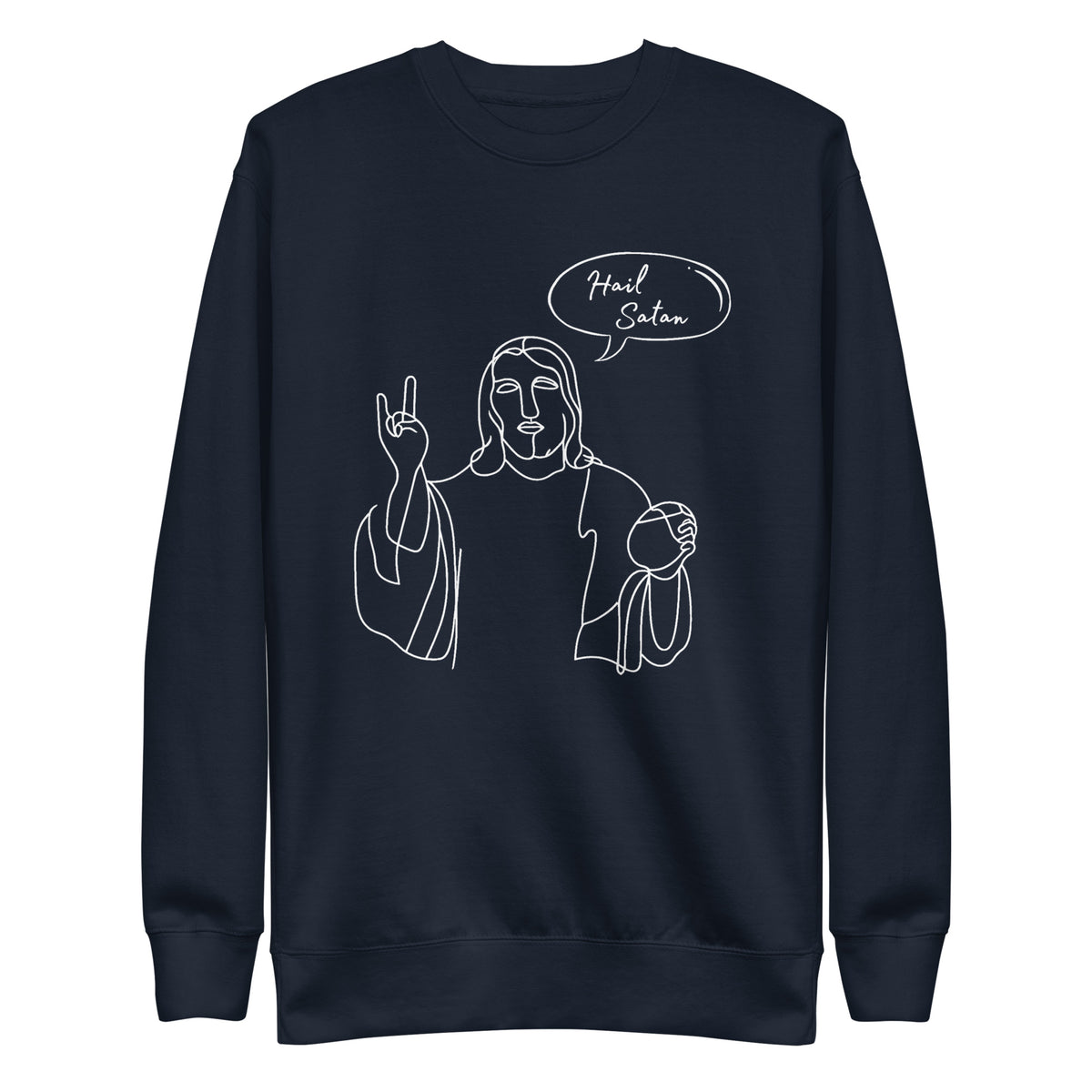 Hail Satan Jesus - Crew Neck Sweatshirt