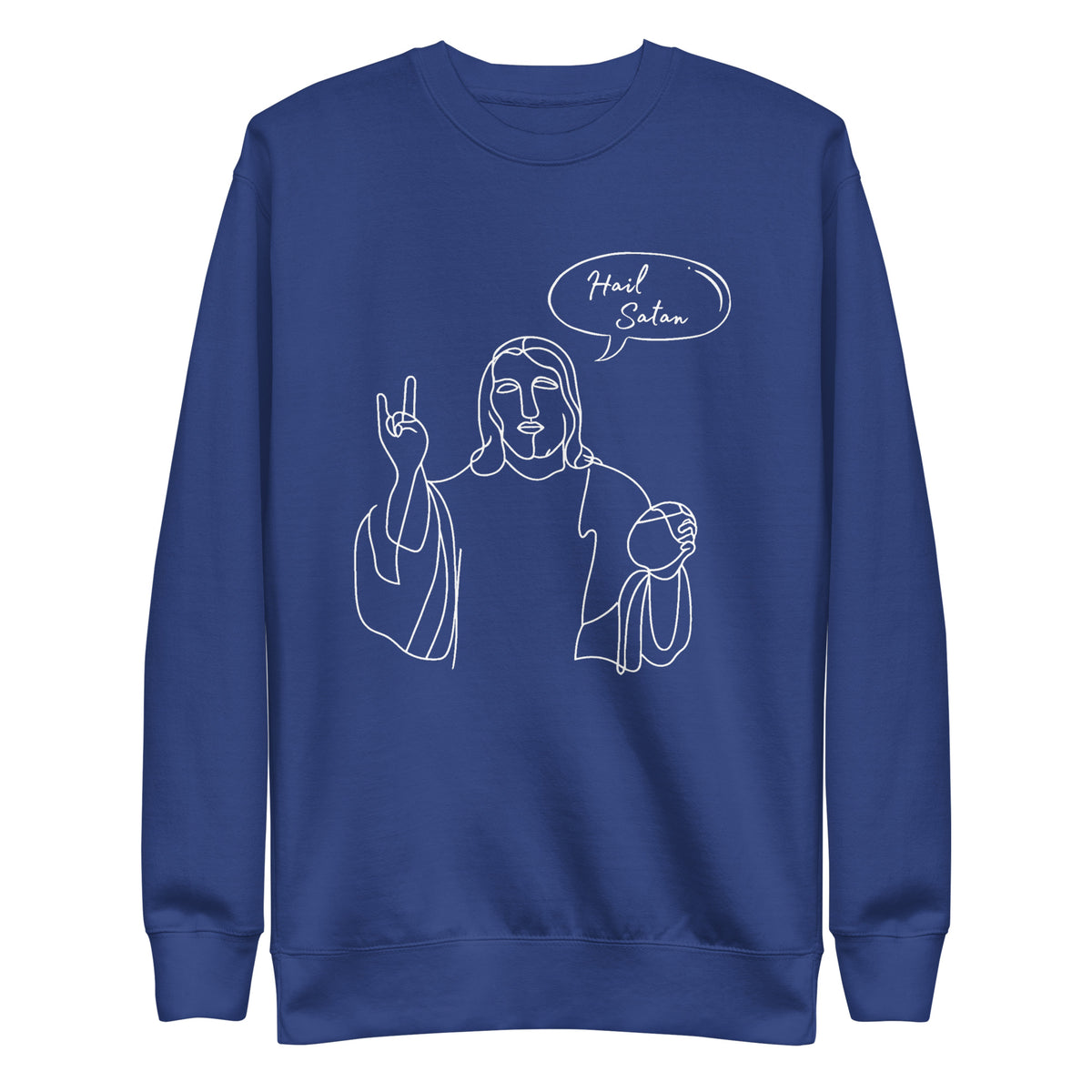 Hail Satan Jesus - Crew Neck Sweatshirt