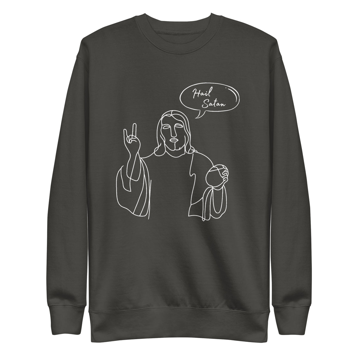 Hail Satan Jesus - Crew Neck Sweatshirt