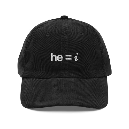 he = i - Vintage Corduroy Cap