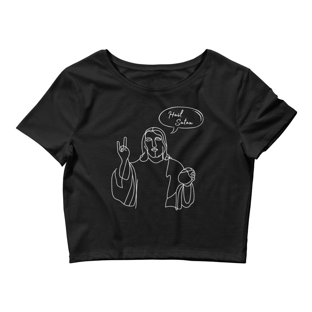 Hail Satan Jesus - Crop Tee