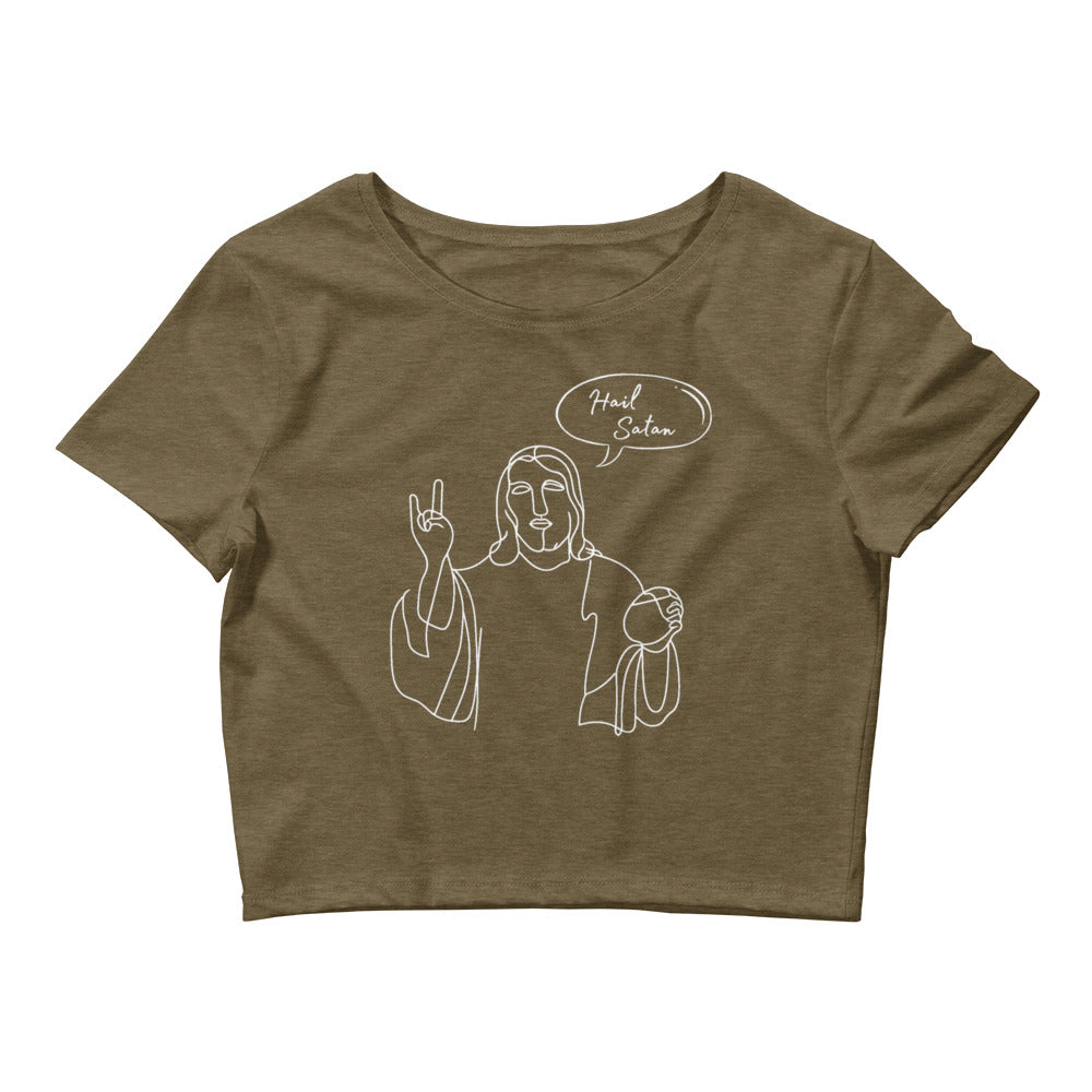Hail Satan Jesus - Crop Tee