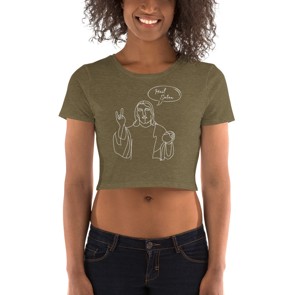 Hail Satan Jesus - Crop Tee