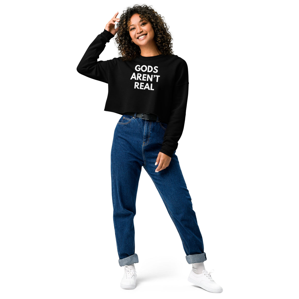 Gods Aren't Real - Crop Sweatshirt