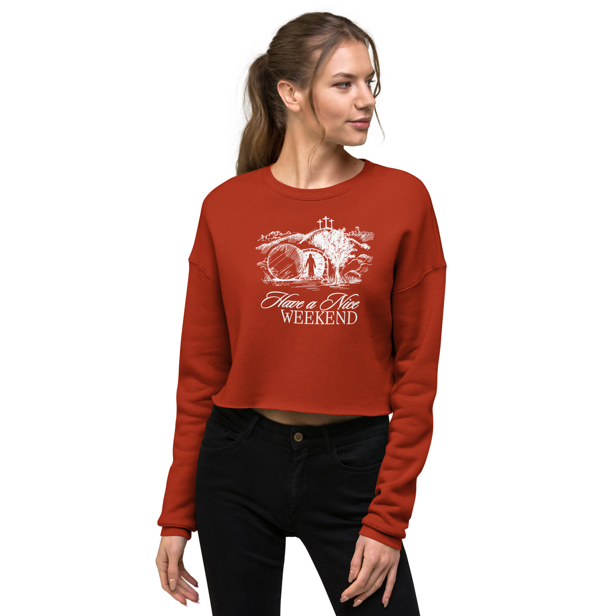 Have a Nice Weekend - Crop Sweatshirt