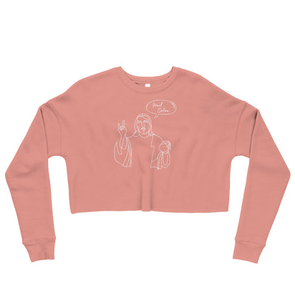 Hail Satan Jesus - Crop Sweatshirt