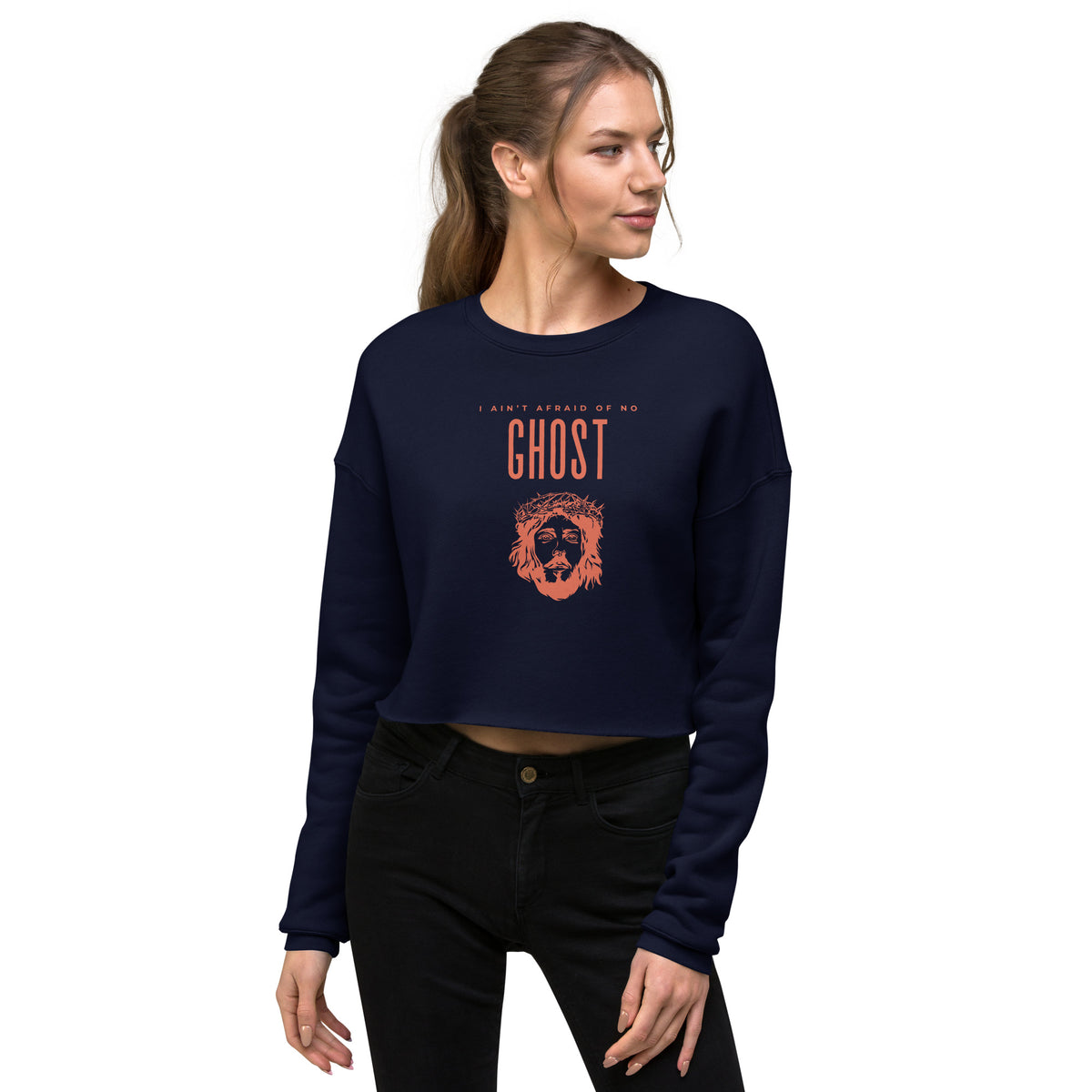 I Ain't Afraid of No Ghost v3 - Crop Sweatshirt